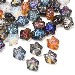 Mixed Color Electroplate Glass Beads, Fox, Mixed Color, 12.5x12x6mm, Hole: 1mm