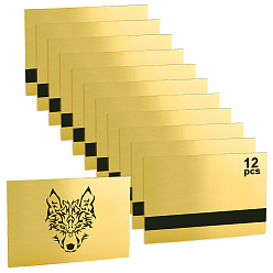 Gold ABS Plastic Boards, Rectangle, for Advertising Billboard Carving Materials, Gold, 303x204x1.3mm