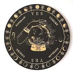 Плоский Круглый Деревянная маятниковая доска, биолокация гадальная доска, для колдовства принадлежности для викканского алтаря, 250 мм