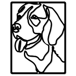 Собака Таблички из железной стены, художественная отделка стен металлом, для гостиной, Главная, офис, сад, кухня, отель, балкон, собака, 300x230x1 мм, отверстие : 5 мм