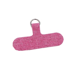 Фуксиновый Патч для шнурка для мобильного телефона из ПВХ, Запасная часть соединителя ремешка для телефона, вкладка для безопасности сотового телефона, красно-фиолетовые, 6x3 см