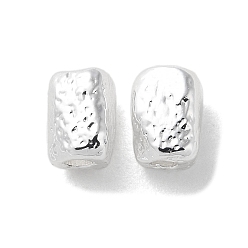 Посеребрённый Латунные бусины, без кадмия, без никеля и без свинца, колонка, 925 серебро покрытием, 6x4 мм, отверстие : 1.5 мм