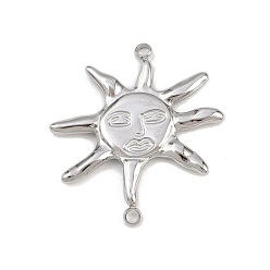 Нержавеющая Сталь Цвет 304 подвески из нержавеющей стали, солнечные ссылки, не тускнеет, цвет нержавеющей стали, 30x28x2 мм, отверстие : 1.8 мм