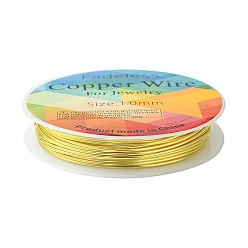 Light Gold Медная проволока, долговечный, золотой свет, 18 датчик, 1 мм, около 8.2 футов (2.5 м) / рулон