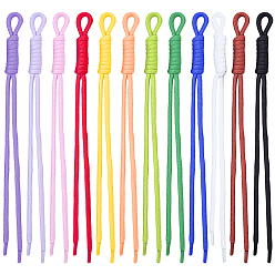 Mixed Color 12Pcs 12 Colors Nylon Rope Pendant Decorations, Mixed Color, 230~260x14~15mm, 1pc/color