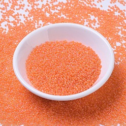 (RR138FR) Matte Transparent Orange AB MIYUKI Round Rocailles Beads, Japanese Seed Beads, 11/0, (RR138FR) Matte Transparent Orange AB, 2x1.3mm, Hole: 0.8mm, about 5500pcs/50g