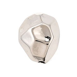 Платина Латунные бусины, без кадмия и без свинца, долговечный, стойки покрытие, самородок, платина, 19.5x16x11 мм, отверстие : 2.5 мм