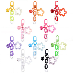 (52) Непрозрачная лаванда 10 шт. 10 цвета цинковый сплав подвесные украшения, с акриловой звездочкой, разноцветные, 85 мм, 1 шт / цвет