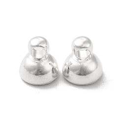 Посеребрённый Поручительств латуни кулон, без кадмия и без свинца, конус, 925 серебро покрытием, 5.5x5 мм, отверстие : 1.5 мм