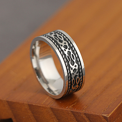Color de Acero Inoxidable 201 anillos de acero inoxidable para los hombres, color acero inoxidable, 8 mm, diámetro interior: 18 mm