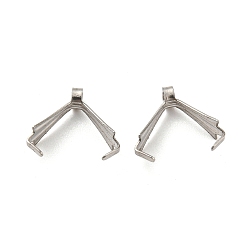Нержавеющая Сталь Цвет Не тускнеет 316 хирургическая нержавеющая сталь подвеска зажимные скобы, льда поручительств выбор щепотка, цвет нержавеющей стали, 9x4 мм, отверстие : 1.5 мм, штифты : 1 мм