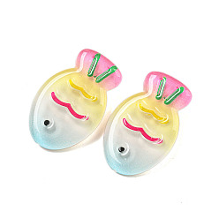 Фиолетовый Летние заколки для волос из смолы аллигатора в форме рыбки, аксессуары для волос для девочек, фиолетовые, 23.5x38x12.5 мм