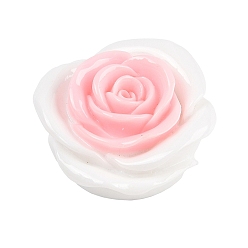 Pink Непрозрачные кабошоны из смолы, роза, розовые, 32.5x33.5x14 мм