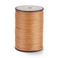 Перу Круглая вощеная нить из полиэстера, микро шнур макраме, витой шнур, для шитья кожи, Перу, 0.8 мм, около 54.68 ярдов (50 м) / рулон
