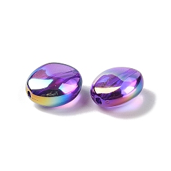 Purple Acrylic Beads, Imitation Baroque Pearl Style, Oval, Purple, 11x9.5x6mm, Hole: 1.3mm