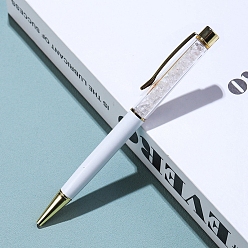 Хрусталь Натуральный кварцевый кристалл на верхней части шариковых ручек, шариковая ручка из алюминиевого сплава, 140 мм