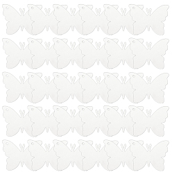 Бабочка 30 шт прозрачные акриловые подвески, бабочка, 42x54.5x2 мм, отверстие : 3 мм