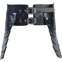 Черный Средневековые аксессуары эпохи Возрождения, Римская юбка из искусственной кожи для косплея на Хэллоуин, чёрные, 5.5 мм