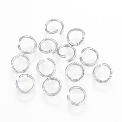 Нержавеющая Сталь Цвет Устойчивы к потускнению 304 открытые соединительные кольца из нержавеющей стали, металлические разъемы для поделок ювелирных изделий и брелка, цвет нержавеющей стали, 20 датчик, 6x0.8 мм, внутренний диаметр: 4.5 мм