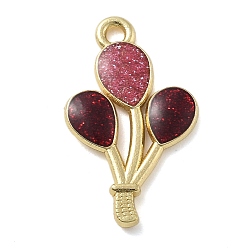  баллон Подвески из сплава , с эмалью, День святого Валентина,  баллон, 23x13.5x1.5 мм, отверстие : 1.6 мм