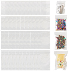 Белый 4 Размеры прозрачных пластиковых пакетов с застежкой-молнией, многоразовые упаковочные пакеты, верхнего уплотнения, мешок с самоуплотнением, прямоугольные, белые, 6~12x4~8 см, односторонняя толщина: 2.1 мил(0.055мм), 10шт / размер, 40 шт / комплект