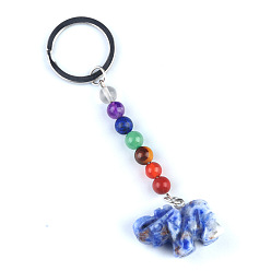 (306FM) Жонкиль матовый с лаймовой подкладкой Брелок с камнем синего пятна, с кварцевым резонатором, аметист, ляпис, авантюрин, красный агат, красная яшма, слон, 10 см