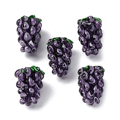 Винограды Фруктовая серия бусины ручной работы лэмпворк, винограды, 20.5~21.5x16~16.5 мм, отверстие : 1.8 мм