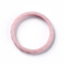 Pink Silicone Finger Rings, Twist, Pink, Inner Diameter: 18mm