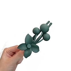 Морско-зеленый Пластиковые зажимы волос аллигатора, аксессуары для волос для женщин и девочек, цветок, цвета морской волны, 110 мм