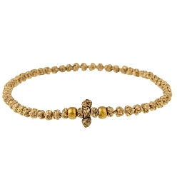 Цвет Древесины Регулируемые браслеты из нейлоновой оплетки из бусин, деревесиные, 5-1/4~7-5/8 дюйм (13.5~19.5 см)