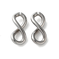 Нержавеющая Сталь Цвет 304 быстроразъемные соединения Infinity из нержавеющей стали, цвет нержавеющей стали, 12.5x5.5x3 мм, отверстие : 2.7x2.4 мм