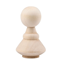 Цвет Древесины Незаконченные деревянные куклы, деревянные пустые колышки, для детского творчества поделки с игрушками, деревесиные, 3.9x6.7 см