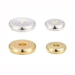 Mixed Color 48Pcs 2 Size 2 colors Brass Spacer Beads Set, Flat Round, Mixed Color, 6mm/8mm, 1.5mm thick, hole: 2mm