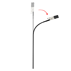 Черный Зажимы типа «крокодил» из нержавеющей стали для создания ссадин, для окраски объекта, чёрные, 19x5x2 мм