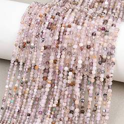 Rutilated Кварц Натуральный фиолетовый рутилированный кварц, граненые, круглые, 2.5 мм, отверстие : 0.5 мм, около 151 шт / нитка, 14.96'' (38 см)