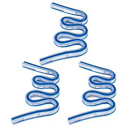 Stahlblau Weiches Maßband aus PVC-Kunststoff, Körpermesslineal, Maßband nähen, Stahlblau, 38.1x1x0.8 cm