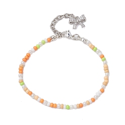 Colorful Shell Pearl & Glass Beaded Bracelets for Women, Colorful, 7 inch(17.7cm)