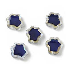 Прозрачный Стеклянные бусины, чувствительные к температуре бусины, меняющие цвет, цветок, прозрачные, 13.5x13.5x5 мм, отверстие : 1.3 мм