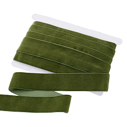 Темно-оливково-зеленый 10 ярдов бархатной ленты, аксессуар для одежды, темно-оливковый зеленый, 1-1/2 дюйм (38 мм)