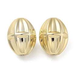 с Золотистым Покрытием Покрытие акриловыми шариками, овальные, с золотым покрытием, 28x22x2.2 мм, отверстие : 2.8 мм