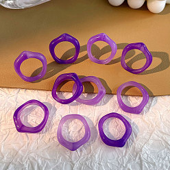 Фиолетовый Cmолы кольца, jwewly для унисекс, nuggest, фиолетовые, внутренний диаметр: 18 мм, 10 шт / комплект