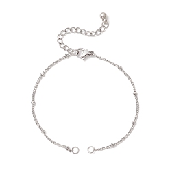 Нержавеющая Сталь Цвет 304 изготовление браслета-спутника из нержавеющей стали, не тускнеет, цвет нержавеющей стали, 6.69 дюйм (17 см)