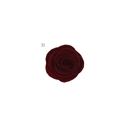 Dark Red Non-woven Fabrics Cabochons, for Garment Accessory, Flower, Dark Red, 40mm