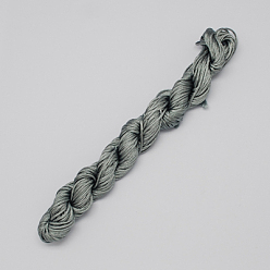 Gray Nylon Thread, Nylon Jewelry Cord for Custom Woven Bracelets Making, Gray, 2mm, about 13.12 yards(12m)/bundle, 10bundles/bag, about 131.23 yards(120m)/bag