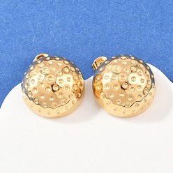 Золотой 304 из нержавеющей стали серьги, полукруглый, вакуумное покрытие pvd, золотые, 20.5 мм