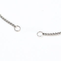 Stainless Steel Color Adjustable 304 Stainless Steel Box Chain Slider Bracelet/Bolo Bracelets Making, with Brass Cubic Zirconia Charms, Stainless Steel Color, Single Chain Length: about 5-1/4 inch(13.3cm)