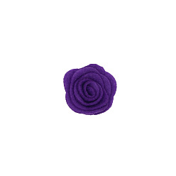 Purple Non-woven Fabrics Cabochons, for Garment Accessory, Flower, Purple, 40mm