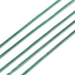Средний Морско-зеленый Французская проволока каркасная проволока, гибкий круглый медный провод, металлизированная нить для вышивания и изготовления украшений, средний морской зеленый, 18 калибр (1 мм), 10 г / мешок