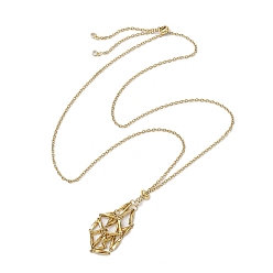 Золотой 304 изготовление ожерелий из нержавеющей стали с цепочкой-кабелем в технике макраме, золотые, 28.11 дюйм (71.4 см)