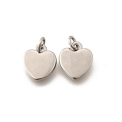 Платина Латунь прелести, сердце, стойки покрытие, прочное покрытие, без кадмия и без свинца, с целью перехода в кольце, платина, 9.5x8x1.5 мм, отверстие : 2 мм